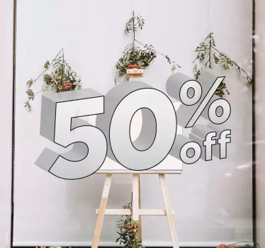 Sticker soldes vitrine de promotions - TenStickers