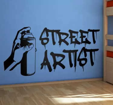 sticker street artist monochrome - TenStickers