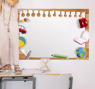 Sticker tableau velleda feuille bureau - TenStickers