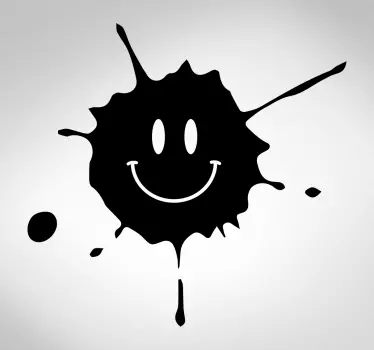 Sticker tâche visage heureux - TenStickers