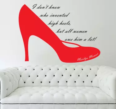 Sticker texte talons hauts - TenStickers