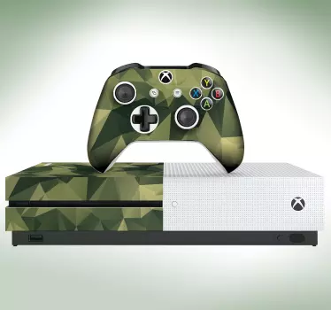 Sticker xbox motif camouflage militaire géométrique - TenStickers