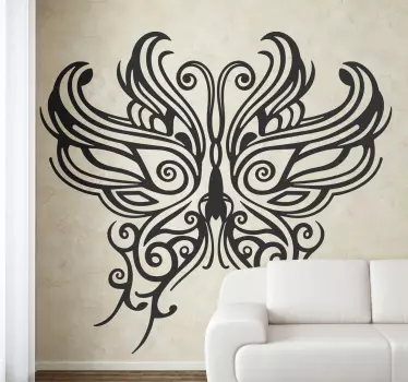 Sticker tribal papillon - TenStickers
