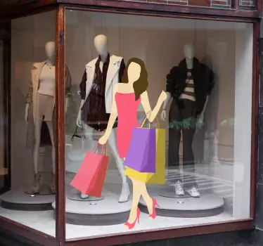 Sticker virée shopping couleur - TenStickers
