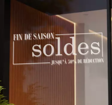 Sticker pour vitrine fin de saison - TenStickers