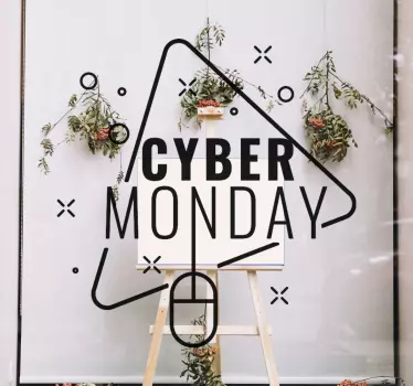Sticker vitrine grande vente du cyber monday - TenStickers