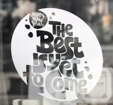 Sticker vitrine inspiration nouvel an - TenStickers