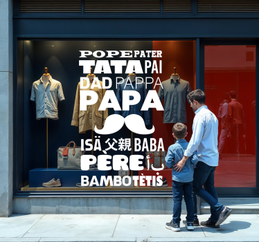 Sticker vitrine mot du père - TenStickers