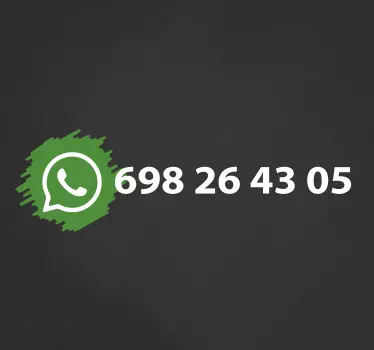 Sticker vitrine numéro de contact personnalisable - TenStickers