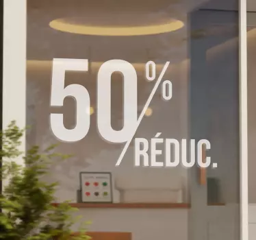 Sticker pour vitrine réductions - TenStickers