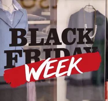 Sticker vitrine semaine Black Friday - TenStickers