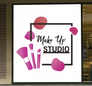 Sticker vitrine studio maquillage - TenStickers