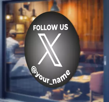 Sticker vitrine X personnalisable rond - TenStickers