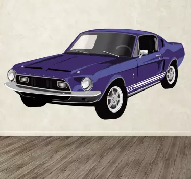 Sticker mural salon Ford Mustang - TenStickers