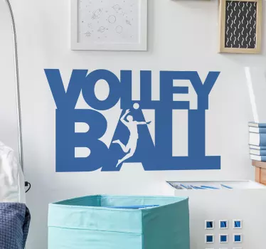 sticker volleyball avec joueur - TenStickers