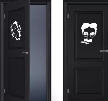 Sticker wc marilyn groucho - TenStickers