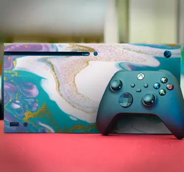 Sticker Xbox accent de motif en marbre - TenStickers