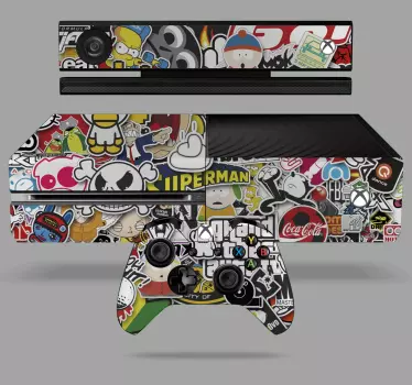 Sticker xbox collage de personnages vibrants - TenStickers