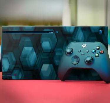 Sticker Xbox motif hexagonal - TenStickers