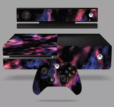 Sticker xbox thème galaxie console - TenStickers
