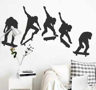 stickers muraux skate evolution sports extrêmes - TenStickers