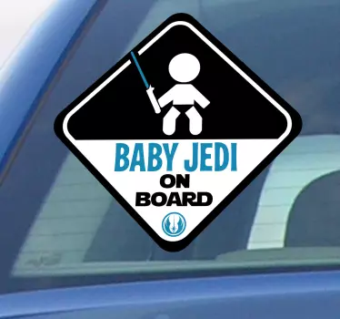 Autocollant voiture Jedi bébé à bord - TenStickers