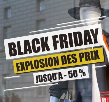 Sticker Black Friday texte personnalisable - TenStickers
