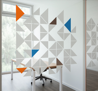 Vitrophanie triangles colorés - TenStickers