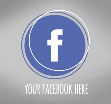 Vitrophanie vitrine Cercle personnalisé facebook - TenStickers