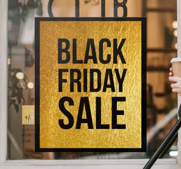 Sticker Black Friday peinture dorée - TenStickers