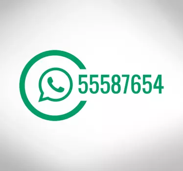 Sticker vitrine WhatsApp personnalisé - TenStickers