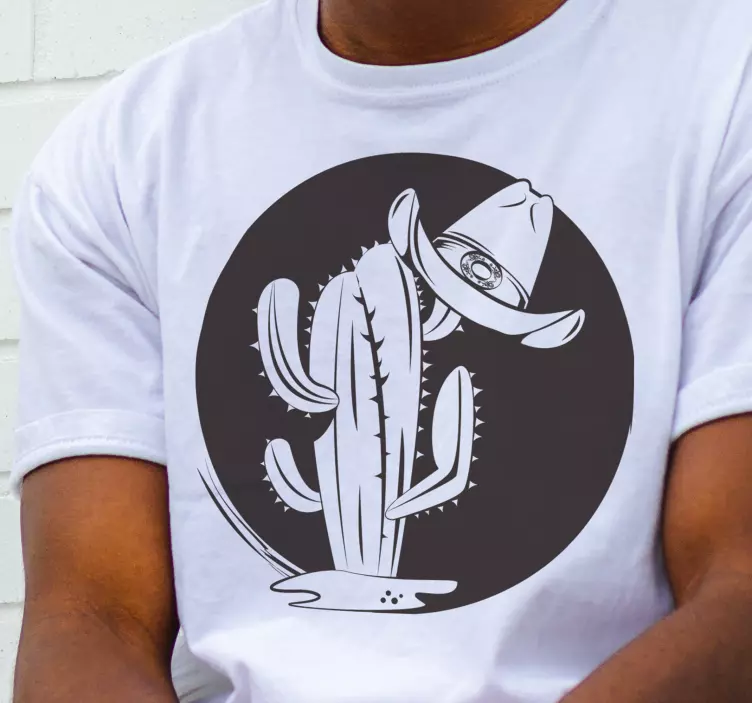 T-shirt cactus avec chapeau - TenStickers