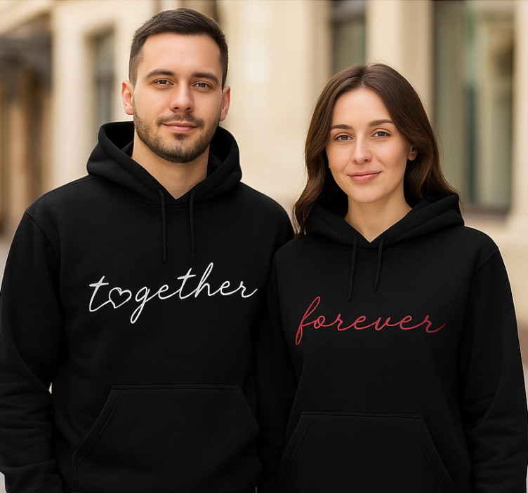 Sweat couple ensemble pour toujours - TenStickers
