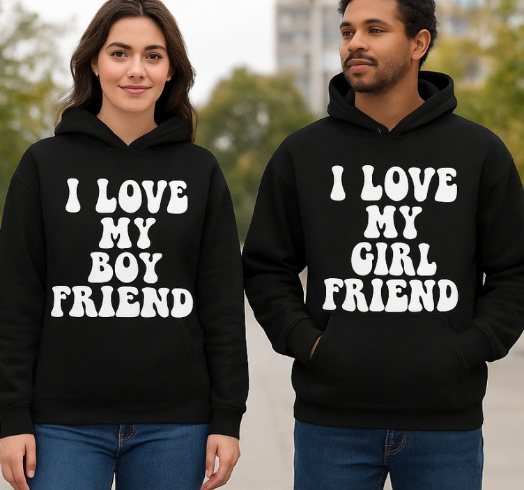Sweatshirt j'aime mon couple - TenStickers