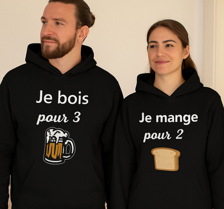 Sweat je bois et je mange - TenStickers