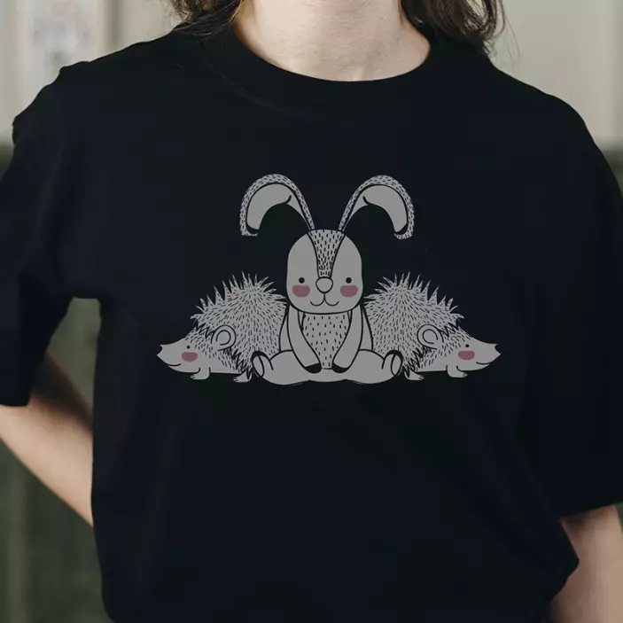 T-shirt famille de lapins hérissons mignons - TenStickers