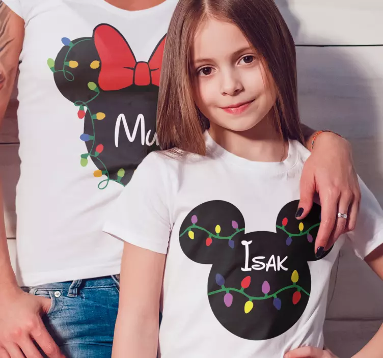 Tee shirt mere fille Famille de noël disney - TenStickers