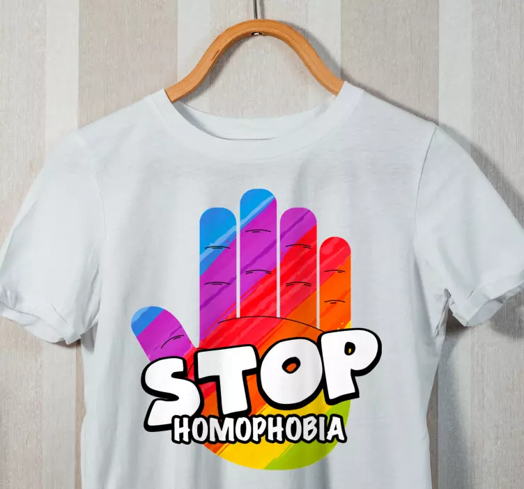 T-shirt message stop à l'homophobie - TenStickers