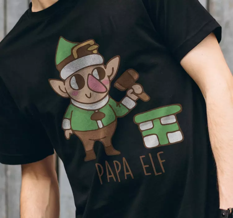 T-shirt Noël motif festif de papa elfe - TenStickers