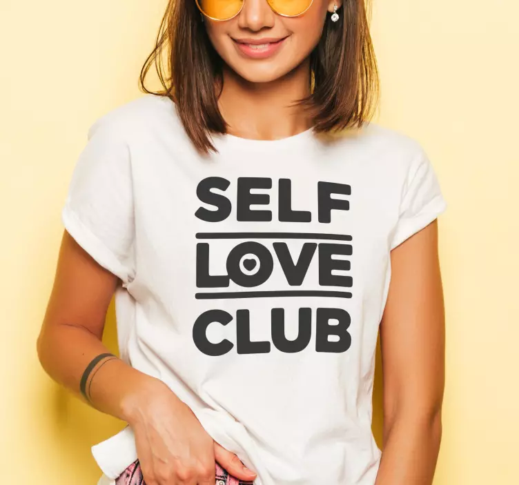T-shirt motivation "self love club" - TenStickers