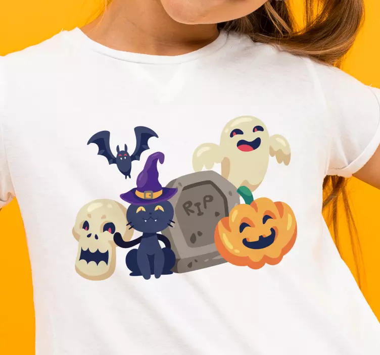 t shirt halloween Symboles drôles d'halloween - TenStickers