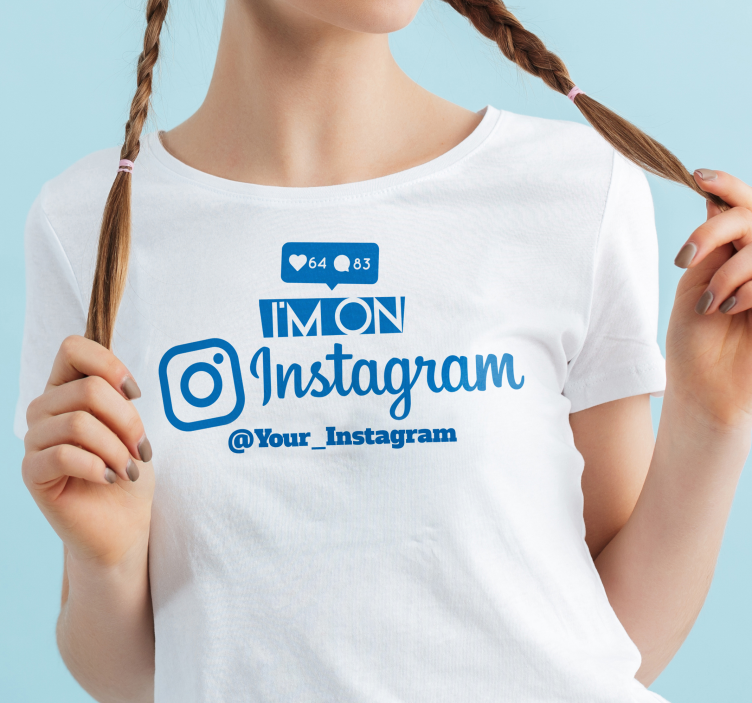 T-shirt personnalisé jeunesse personnalisable instagram - TenStickers