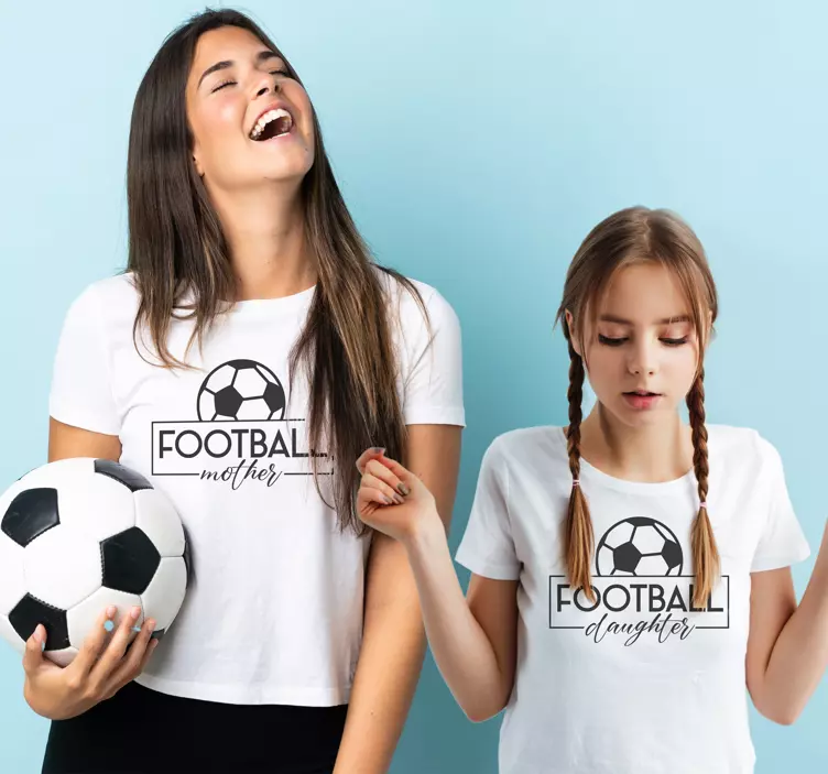 Tee shirts mère et fille football - TenStickers