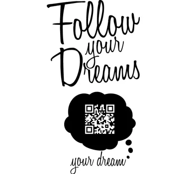 T-shirts suivez vos rêves code qr - TenStickers