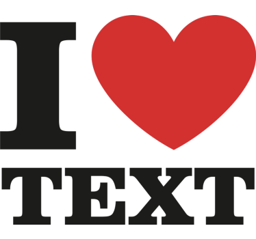 T-shirt personnalisé i love - TenStickers