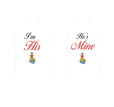 T-shirt couple lgbt je suis le sien - TenStickers