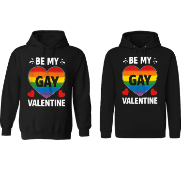 T-shirt couple lgbt sois mon gay valentin - TenStickers