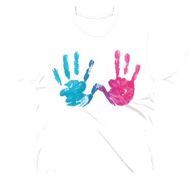 T-shirt deux empreintes de mains - TenStickers