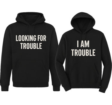 T-shirt couple en quête de problèmes - TenStickers