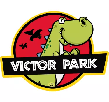 T-shirt enfant dinosaure jurassic park avec nom - TenStickers